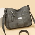 thumbnail image 2 of LUOGENLI Crossbody Bags for Women Trendy Leather Women Shoulder Bag Fashionable New Pattern Simple Solid Color Retro Practical Large Zipper Messenger Bag Womens Handbags Crossbody Trendy, 2 of 9