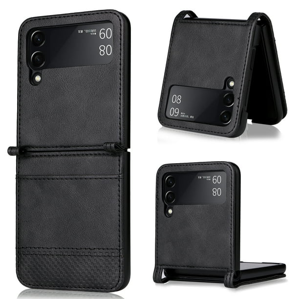 Allytech Galaxy Z Flip 4 Case Samsung Z Flip 4 Case Premium Pu Leather Shockproof Anti Scratch Cards Holder Wallet Case Cover For Samsung Galaxy Z Flip 4 22 Released Black Walmart Com