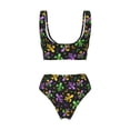 thumbnail image 5 of Daiia Mardi Gras Carnival4 Women's Bikini Set Two Piece Swimsuit High Waisted Bikini Adjustable Straps Bikini Perfect for Beach, Pool, and Summer Vacation-, 5 of 9