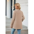 thumbnail image 4 of Cardigan for Women Dressy Casual Long Sleeve Open Front Cardigan Sweaters Khaki XL, 4 of 6