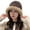 Khaki, variant on comerut Cozy Winter Plush Hat Rainbow Design Warm Windproof Perfect Fit Thickened Knitted Hat for Women Accessories