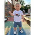 thumbnail image 6 of BemeyourBBs Toddler Baby Boy Back To School Outfit Pre Kindergarten Outfits Little Baby Boy Summer Clothes Casual Apple Pencil In Tractor Embroidered Short Sleeve T-Shirt and Pockets Shorts 2 Pcs Set, 6 of 9