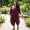 Burgundy, variant on Women's Plus Size Harem Long Sleeve Jumpsuits