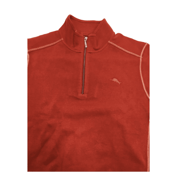 Tommy Bahama Men's Flipsider Reversible Quarter-Zip Pullover Dark Rhumba Red M