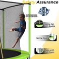 thumbnail image 5 of Mersco 8ft Trampoline for Kids and Adults,Outdoor Trampoline with Enclosure,Ladder,Upright-Poled Backyard Trampoline PLAY for Family Fun,Jumping Trampoline for Birthday Gift,Green, 5 of 10