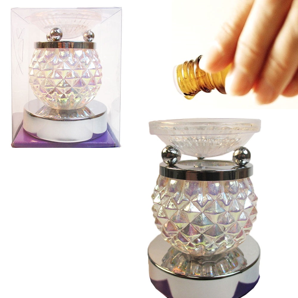 Retro Iron Frame Glass Candle Fragrance Lamp Aroma Burner Candle Holder 