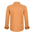 thumbnail image 5 of Men's Stretch Comfort Dress Shirt Long Sleeve Button Down Formal Business Casual Soft Breathable Work Wedding Mens Summer Lightweight Pullover Tee Shirts, 5 of 5