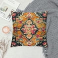 thumbnail image 2 of ONETECH Boho Vintage Throw Pillow Cover Carpet Orange Pattern Antique Ethnic Decorative Pillow Cases Home Decor Square  Pillowcase, 2 of 5