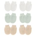 thumbnail image 2 of 6 Pairs Baby Mittens No Scratch Mittens Mittens Elastic Wrist Gloves for 0-12 Months Baby Boys Girls, 2 of 4