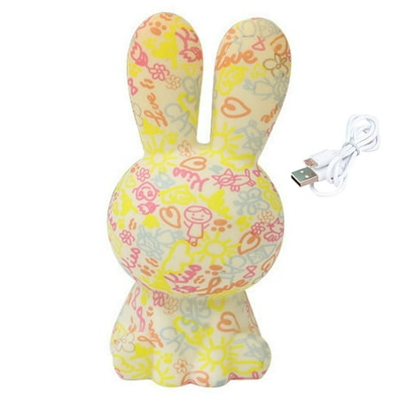 

Limei Cartoon Lamp Create Atmosphere Creative Shape Useful USB Charging Bunny LED Night Light Decor