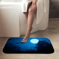 thumbnail image 4 of 1pc Witch Flying at Night Absorbent Non-Slip Bathroom Thickened Flannel Rug Decor,Soft,Quick Drying,Suitable For Indoor/outdoor Use,Bathrooms,Bedrooms,Kitchens,Terrace,Laundry Rooms,16"x24", 4 of 9