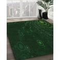 thumbnail image 3 of Ahgly Tapis d'Intérieur Lavable en Machine Carré Vert Émeraude Profond, 6 Pieds Carré, 3 of 7