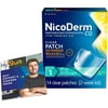 NicoDerm CQ 21mg Step 1 Nicotine Patches to Help Quit Smoking with Behavioral Support Program - Stop Smoking Aid, 14 Count