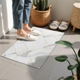 thumbnail image 4 of White Gold Geometric Marble Door Rugs,Washable Non Slip Door Mats Indoor,Decorative Door Mats,Entry Mat Indoor for Entrance,Bedroom,Kitchen,Bathroom,16"x24", 4 of 6