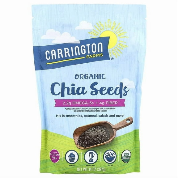 Carrington Farms, Organic Chia Seeds, 14 oz Pack of 2