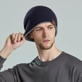 thumbnail image 4 of Mosey Unsiex Winter Hat Knitted High Elasticity Soft Warm Baggy Anti-slip Regular Fit Doble-sided Wear No Brim Windproof Ear Protection Beanie Women Men Cap, 4 of 8