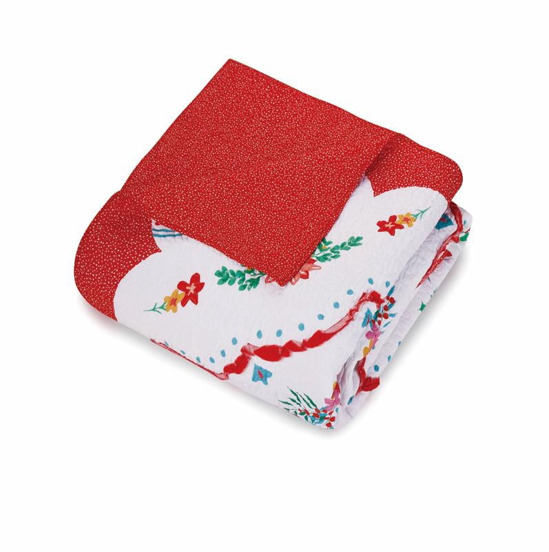 The Pioneer Woman Holiday Multi Cotton Maizie Bird 3-Piece Quilt Set, Full/Queen
