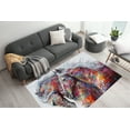 thumbnail image 2 of Colorful Horses Rugs, Abstract Rug, Modern Rug, Farmhouse Rug, Animal Rugs, Car Mat, Customs Rug, Front Door Rug, Step Rug, Bridesmaid Gift, 2.6'x9.2' - 80x280 cm, 2 of 5