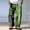 Green, variant on Mens Harem Pants Patchwork Elastic Waist Drawstring Pockets Loose Boho Hippie Beach Casual Pants Red Size 3XL