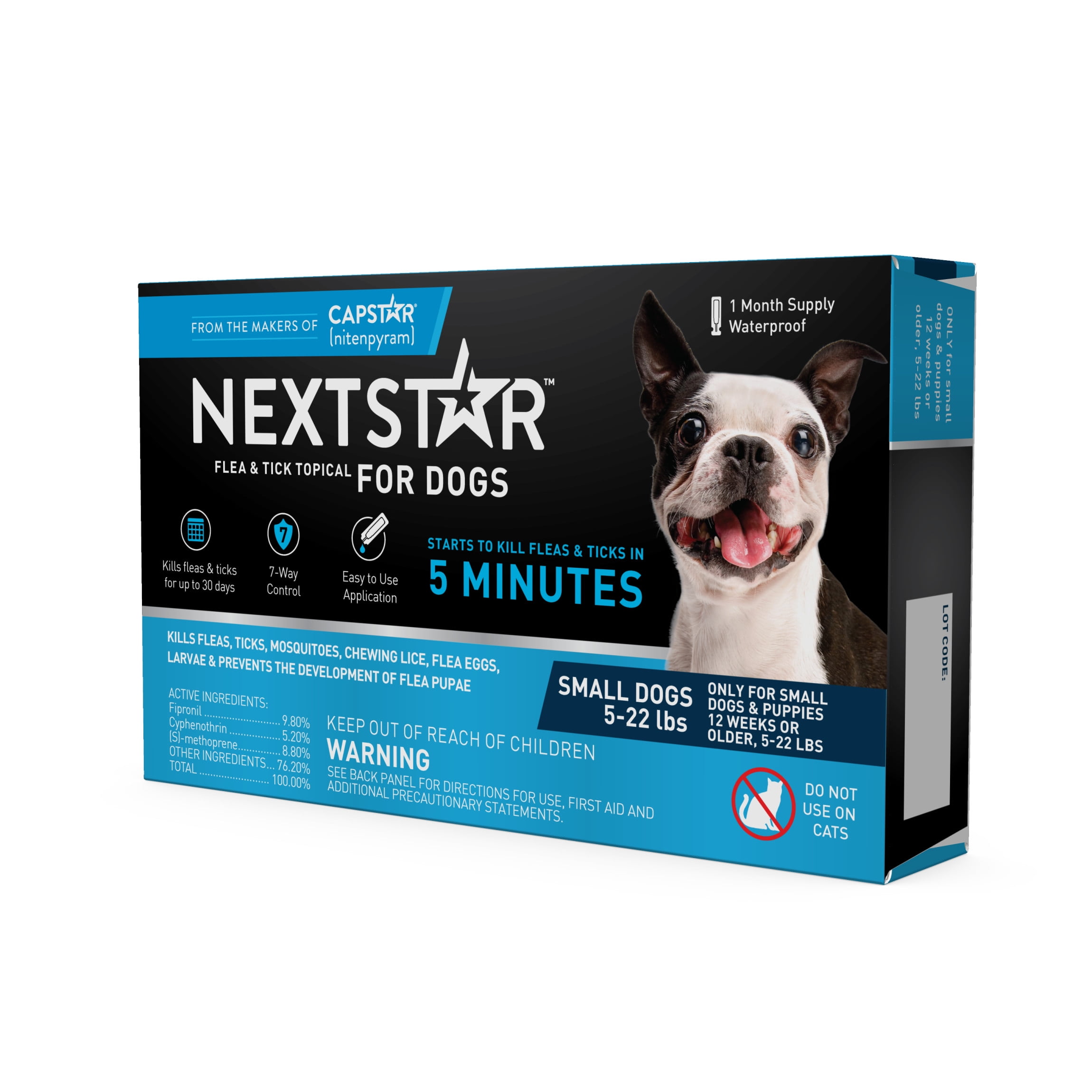 NEXTSTAR Flea & Tick Topical Prevention for Dogs 522 lbs, 1Month Supply
