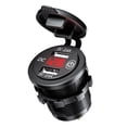 thumbnail image 2 of Adaptador de cargador de coche con doble puerto USB e interruptor táctil Rojo, 2 of 9