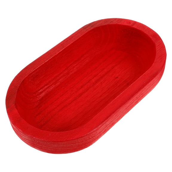 Wood Oval Shape Tray Kitchen Food Serving Tray Fruit Plate Food Storage Bowl