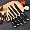 thumbnail image 5 of Knife Set, 7-Piece Kitchen Knife Set, Ultra Sharp German-Style Blades, Ergonomic Non-Slip Handle, Dishwasher Safe, Anti-Rust, Space-Saving Knife Block Holder, 5 of 7