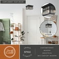thumbnail image 2 of Mission Bronze Square Outdoor Flush Mount Ceiling Light Clear Glass, 2 of 7