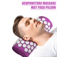 thumbnail image 3 of Cojín masajeador de acupresión almohada de masaje para cabeza cuello espalda Likrtyny y pies esterilla con puntas de rosa para Yoga masaje y relajación, 3 of 9