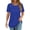1 Blue, variant on Fantaslook Women Blouses Dressy Casual Summer Short Sleeve Shirts Crew Neck Pleated Tunic Tops