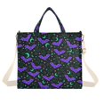 thumbnail image 7 of FORMRS Womens Corduroy Tote Bag Crossbody Shoulder Purse Handbag with Detachable Strap, Purple Cartoon Bats Pattern, 7 of 7