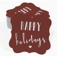 thumbnail image 2 of Inkdotpot Real Silver Foil Bracket Shape Paper Hang Tags Happy Holiday Favor Tags Pack Of 50, 2 of 6