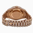 thumbnail image 4 of Pre-Owned Rolex Day-Date II 41MM 218235 Black Roman Diamond Dial Diamond Bezel 18K Rose Gold Full Diamond President Bracelet 25.75ct, 4 of 8