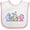 White and Pink, variant on Inktastic Floral Easter Bunnies Boys or Girls Baby Bib