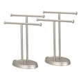 thumbnail image 1 of Aspen Creative 50001-2, Hand Towel Holder, Transitional Design in Satin Nickel, 13 1/2"High, 2 Pack, 1 of 1
