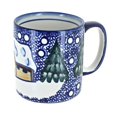 thumbnail image 1 of Blue Rose Polish Pottery Winter Forest Coffee Mug, 1 of 3