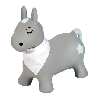 NPV Group White Cow Bounce & Ride-on Inflatable Hopper Toy with