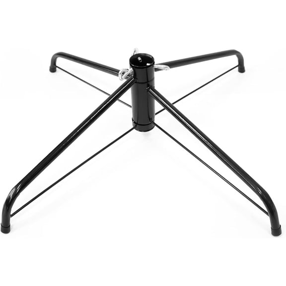 16.9 inch Folding Christmas Tree Stand for Artificial Trees (3 Ft to 7 Ft), Fits 0.5-1.25 Inch Tree Pole (Green)