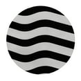 thumbnail image 2 of PIKWEEK Black and White Stripe Elastic Fitted Edged Round Tablecloth Waterproof Anti-Shrink Soft Polyester Table Cloth Washable Table Cover for Banquet Home Indoor or Outdoor White, 2 of 7