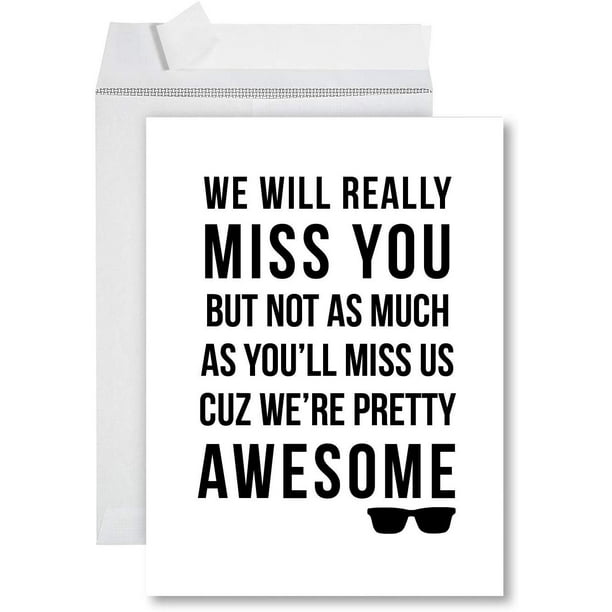 Andaz Press Funny Jumbo Retirement Card With Envelope x 11 inch, Farewell Office, Miss You, We're Pretty Awesome Andaz Press Funny Jumbo Retirement Card With Envelope x 11 inch, Farewell Office, Miss You, We're Pretty Awesome