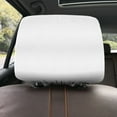 thumbnail image 3 of WIRESTER 4pcs Set Solid White Interchangeable Car Seat Head Rest Cover Fit for All Cars, 3 of 4