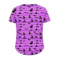 thumbnail image 4 of VKOYWKM Halloween Fall Shirts Women Plus Size Halloween Print Holiday Top Short Sleeve Loose Fit Crew Neck Spooky Graphic Tees, 4 of 5