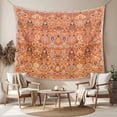 thumbnail image 2 of Boho Orange Tapestry for Bedroom Wall Hanging Tapestry, Country Style Bohemian Floral Retro Tribal Ceiling Backdrop Tapestries Poster Blanket Wall Decor for Teens Room Living Room Dorm 55" x 73", 2 of 8