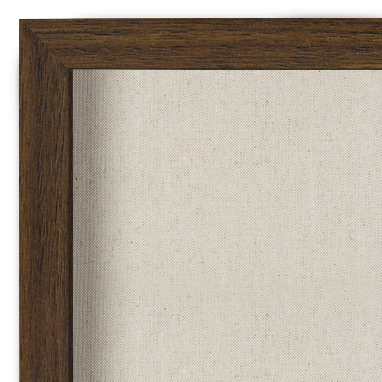Americanflat 11x14 Shadow Box Frame in Walnut with Soft Linen Back - Composite Wood with Polished Glass for Wall and Tabletop