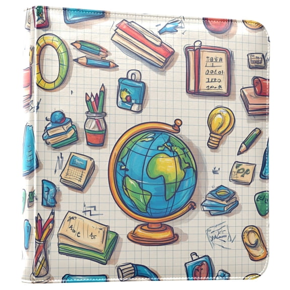 FORMRS 3 Ring Photo Album 4"x6" Self Adhesive Large Capacity PU Leather Cover, Beige School