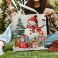 thumbnail image 4 of Christmas Tote Bag, Christmas Canvas Tote Bags Gifts for Women Girls, Winter Reusable Grocery Shopping Bag (B), 4 of 6