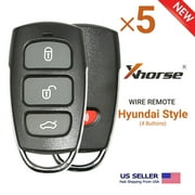 5x Xhorse Universal Wired Remote Key Hyundai Style 4 Button With Panic XKHY04EN