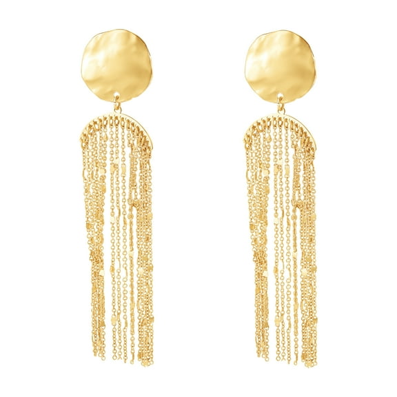 Jessica Simpson Women's Disc Chain Tassel Earrings