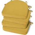 thumbnail image 1 of Cojín para silla de comedor con lazos [17 x 16,5 pulgadas] Cojín antideslizante para silla de comedor y asiento de cocina con funda lavable a máquina - Amarillo, 1 of 4
