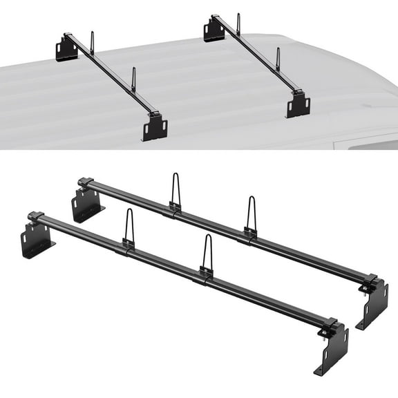 Universal Truck Roof Ladder Rack - Heavy Duty Trailer Ladder Rack for Vans & Pickups, Easy Install
